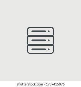 Data server vector icon illustration sign