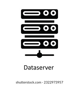 Data server Vector   solid Icon Design illustration. Multimedia Symbol on White background EPS 10 File