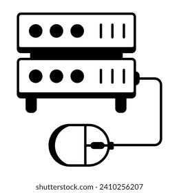  Data Servers  and Management Line Icon