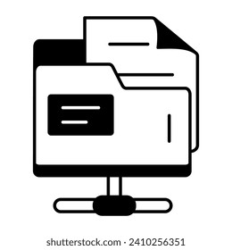  Data Servers  and Management Line Icon
