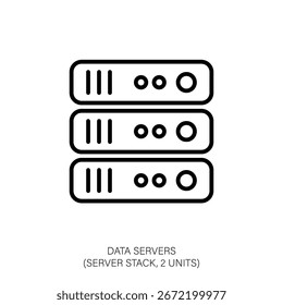 Data Servers Stack Icon design