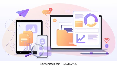 Data set, process, classification, database. Company process development structure. Data Center concept based. Business organization. Digital communication. Skill job cooperation coworker person.