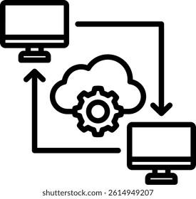 Data Share Icon Line Vector Illustration
