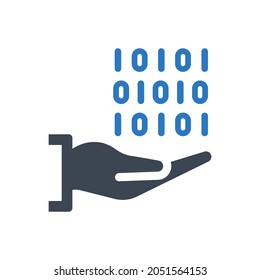 Data share icon on white background