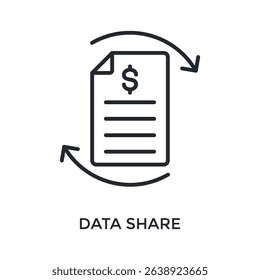 Data Share Icon Outline Style. Vector Illustration For Graphic Design
