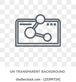 Data share icon. Trendy flat vector Data share icon on transparent background from Internet Security and Networking collection. High quality filled Data share symbol use for web and mobile