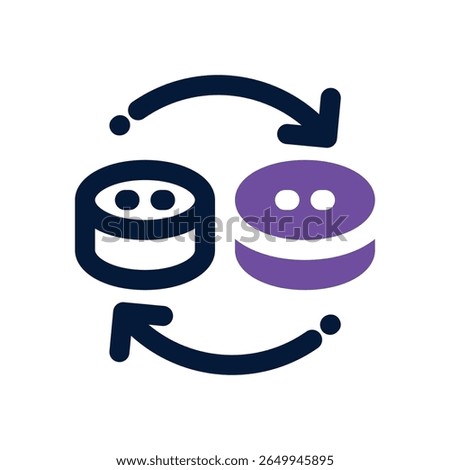 data sharing duotone icon. Sleek and modern vector icon for websites, mobile apps, marketing materials, and corporate design. Fully scalable and ready to use.