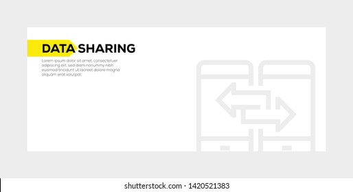 DATA SHARING ICON AND ILLUSTRATION CONCEPT