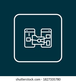 Data sharing icon line symbol. Premium quality isolated communication element in trendy style.