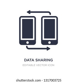 data sharing icon on white background. Simple element illustration from Multimedia concept. data sharing icon symbol design.