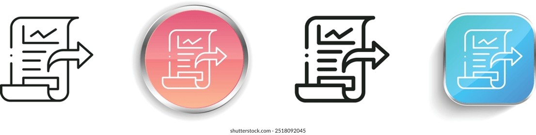 data sharing icon. Thin Linear, Regular and Button Style Design Isolated On White Background