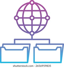 Ícone de vetor de compartilhamento de dados. Pode ser usado para impressão, aplicativos móveis e da Web.