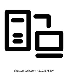 Data Sharing Vector icon which is suitable for commercial work and easily modify or edit it

