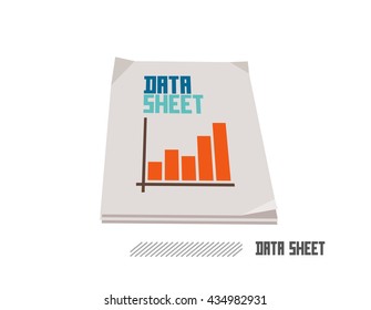 Data Sheet. Flat Vector Illustration.