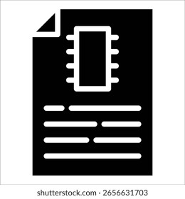 Elemento De Ícone Da Folha De Dados Para Design