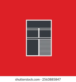 Data sheet icon flat vector design