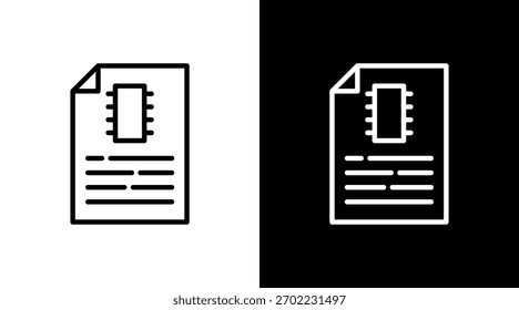 Data Sheet White Icon Set Design