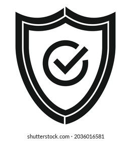 Data shield icon simple vector. Cyber protect. Internet stroke