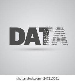 Data sign, vector