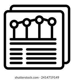 Data smart finance icon outline vector. Chart city future. Economy society