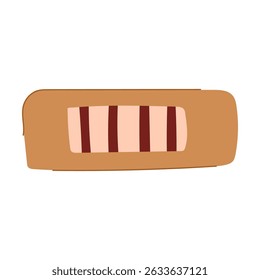 data smart patch cartoon. biometric diagnostic, skin device, iot healthcare data smart patch sign. isolated symbol vector illustration