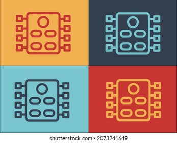 Vorlage für Smart Scales-Logos, einfaches flaches Datensymbol, smarte Technologie