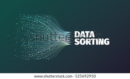 Data sorting abstract vector illustration