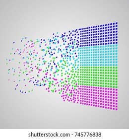 Data Sorting. From Chaos to System. Artificial intelligence.Big data.Smart system. 