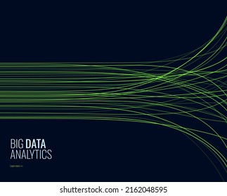 Data Sorting. Computer Science Concept. Big Data Analytics Stream. Information Classification. Vector Illustration.