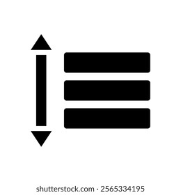 Data sorting icon. Concept of organization, classification, and arrangement.