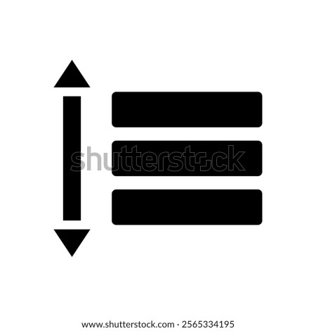 Data sorting icon. Concept of organization, classification, and arrangement.