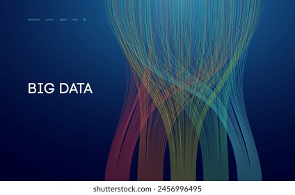 Data sorting technology background. Digital concept data science. Data flow futuristic background.