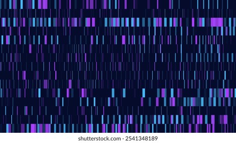 Conceito de Visualização de Classificação de Dados. Desfragmentação de Dados do Sistema. Inteligência Artificial. Big Data Ilustração de vetor. Sequência de DNA Abstract HUD Noise Background.