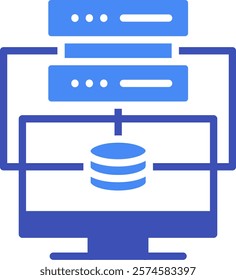 Data Source Icon Mixed Vector Illustration