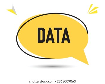 Data speech bubble text. Hi There on bright color for Sticker, Banner and Poster. vector illustration.