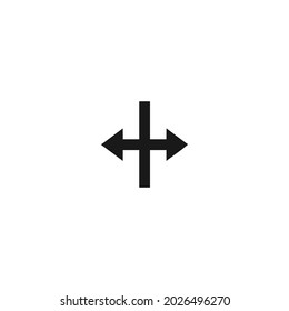 data split black icon isolated white background 