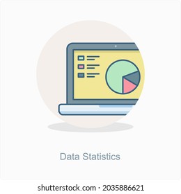 Data Statics or Analysis Icon Concept