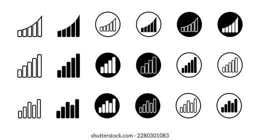 Data statistic concept. Vector icon diagram illustration. Financial stats symbol.