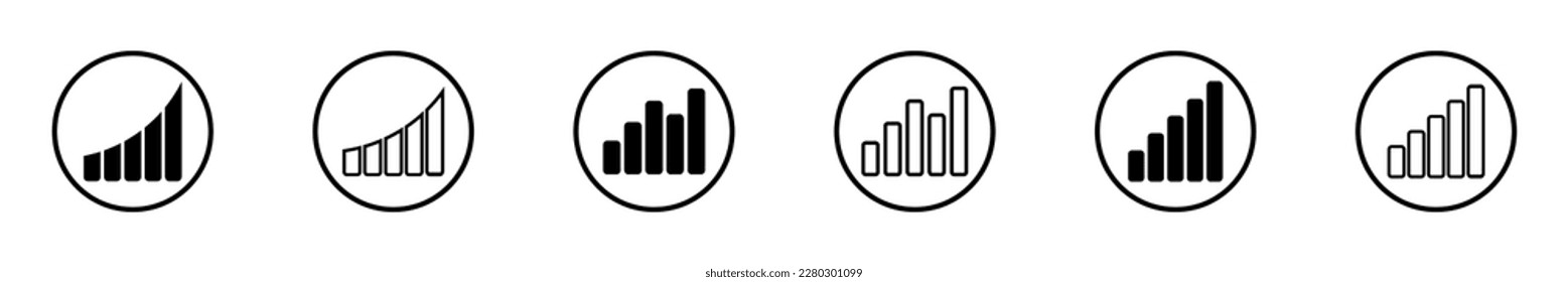 Data statistic concept. Vector icon diagram illustration. Financial stats symbol.