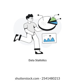 Data Statistics isometric stock illustration. EPS File stock illustration