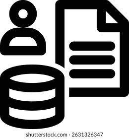 Administrador De Dados, Administrador De Banco De Dados, Ícone De Outline Do Analista De Dados