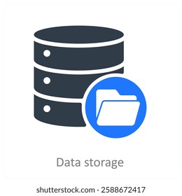Data Storage and archieve icon concept