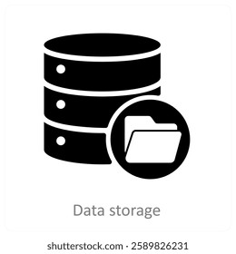 Data Storage and archieve icon concept