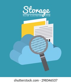 data storage center design, vector illustration eps10 graphic 