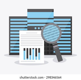 data storage center design, vector illustration eps10 graphic 
