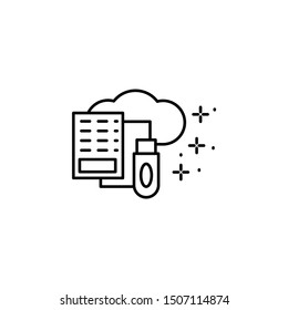 Data storage, cloud, flash card icon. Element of modern business icon