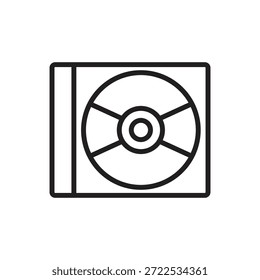 Datenspeicher Compact Disk-Gliederungssymbol, Vektorgrafik