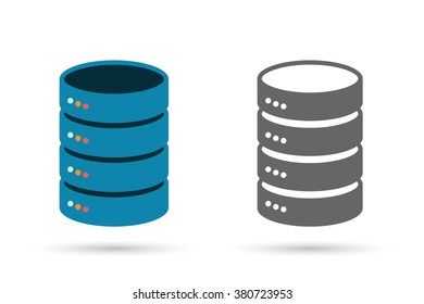 Data storage flat icon. Computer Server illustration