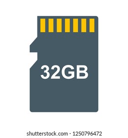 Data storage Flat multi color icon