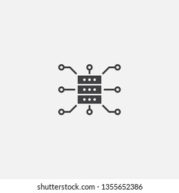 Data Storage Glyph icon. Simple sign illustration. Data Storage symbol design. Can be used for web, print and mobile